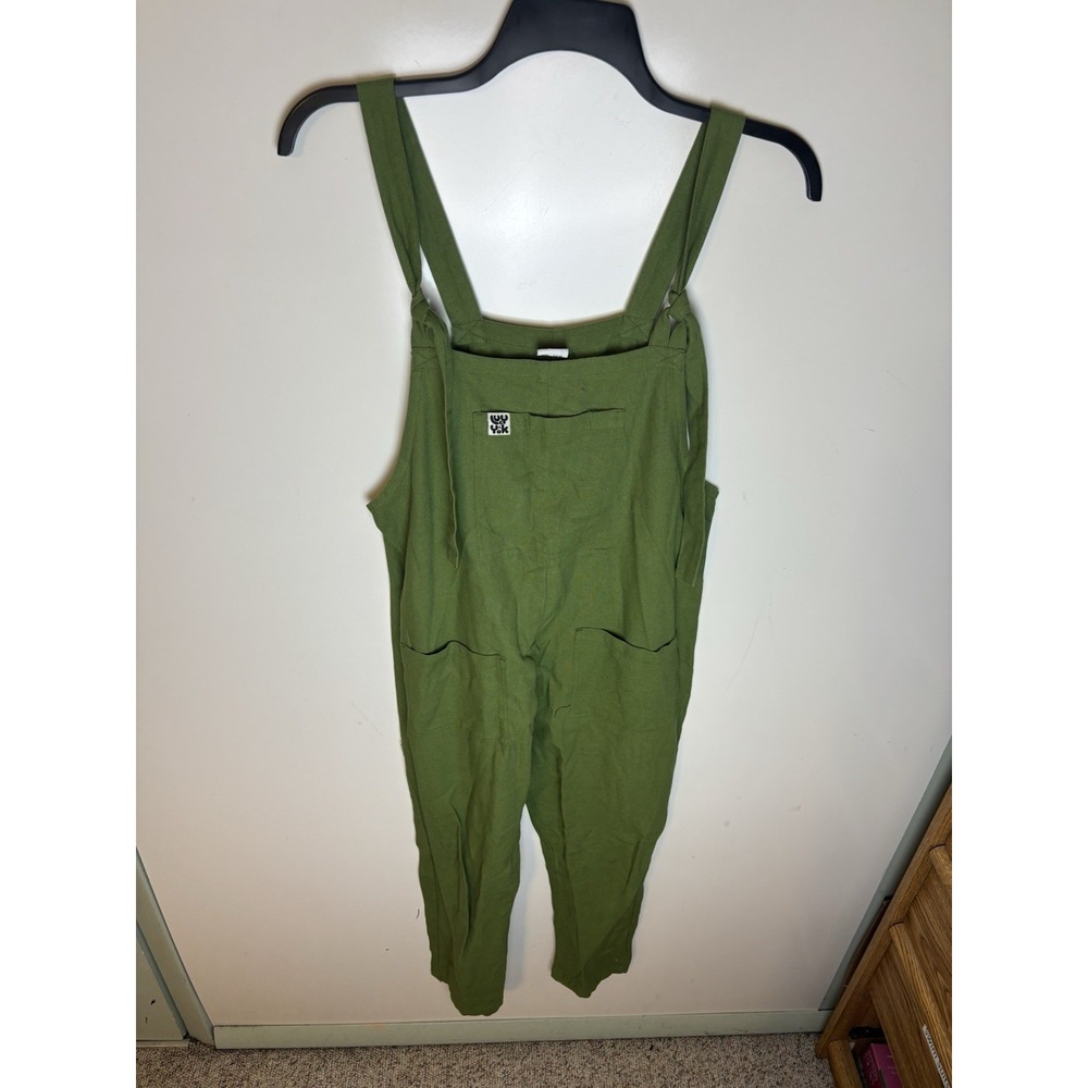 Lucy And Yak Dungarees Size US 8R Green Cotton Overalls